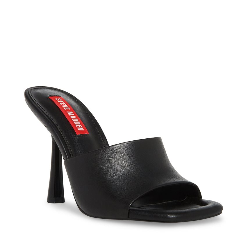 Mulas Steve Madden Selene Cuero Mujer Negras | ES YJE08S